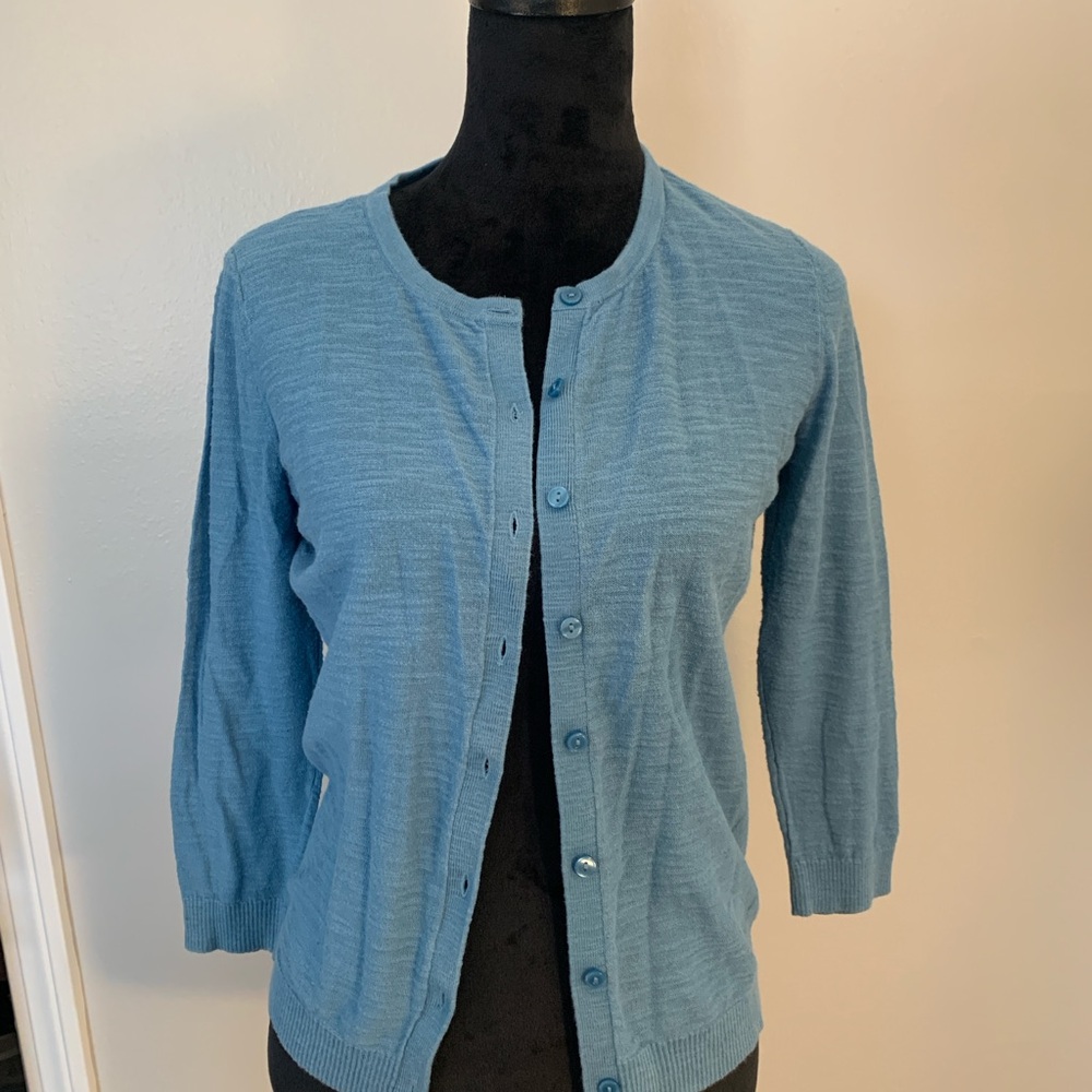 LOFT Women's Sky Blue Cardigan Sweater